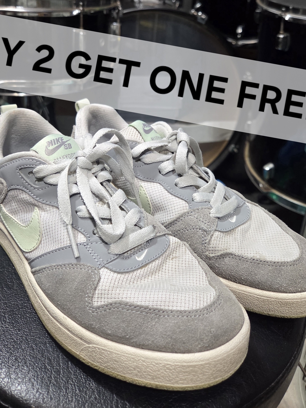 BUY 2 GET ONE FREE* Nike SB Alleyoop Jade Grey Sneakers Size 8w